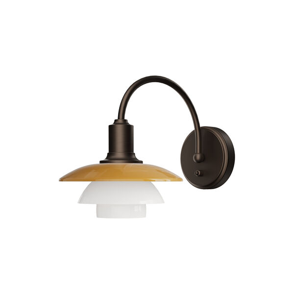 PH 2/2 Wall Lamp Centenary Edition, amber/opal white, Louis Poulsen