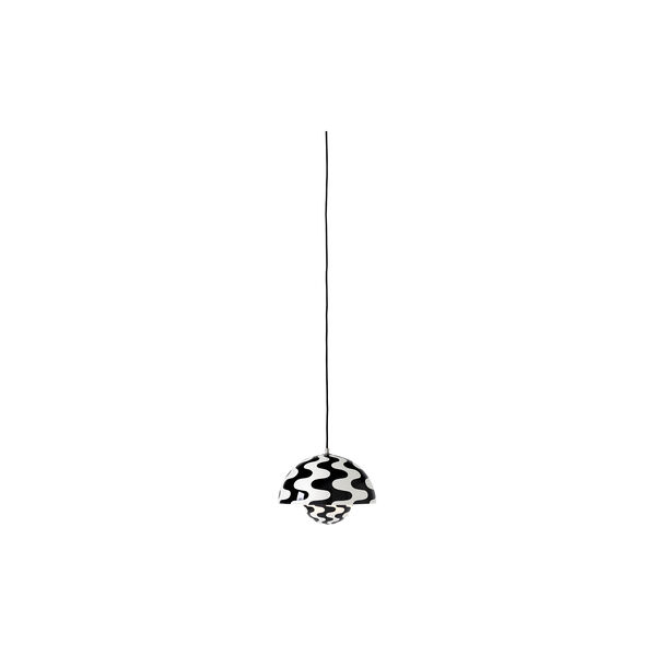 Flowerpot VP1 Pendant, black & white pattern, &Tradition