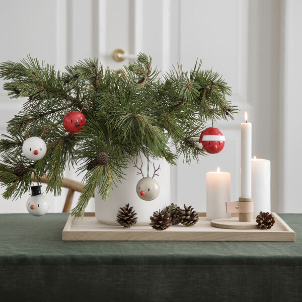 Rentier-Ornament 2 St&uuml;ck, white, Hoptimist