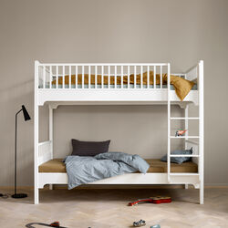 Seaside Classic Bunk Bed 90x200 cm with Vertical Ladder, Oliver Furniture