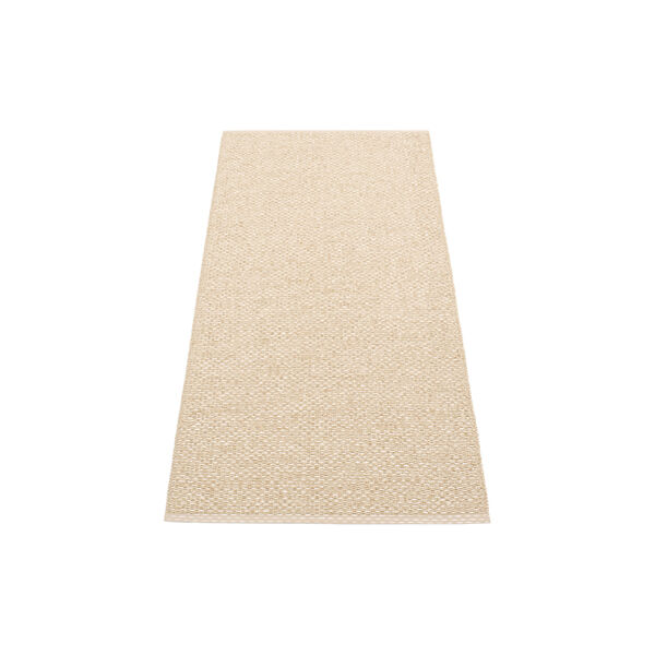 Svea Plastic Rug, beige/beige metallic, Pappelina