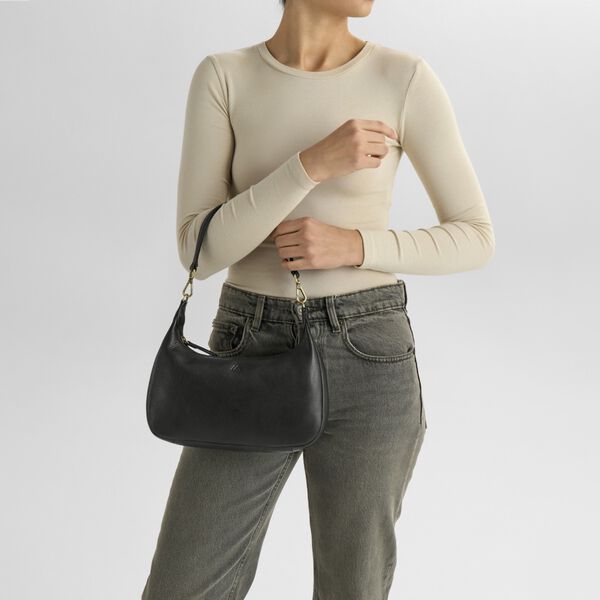 HaydenMBG Umh&auml;ngetasche Soft V., black w/br. gold, Markberg