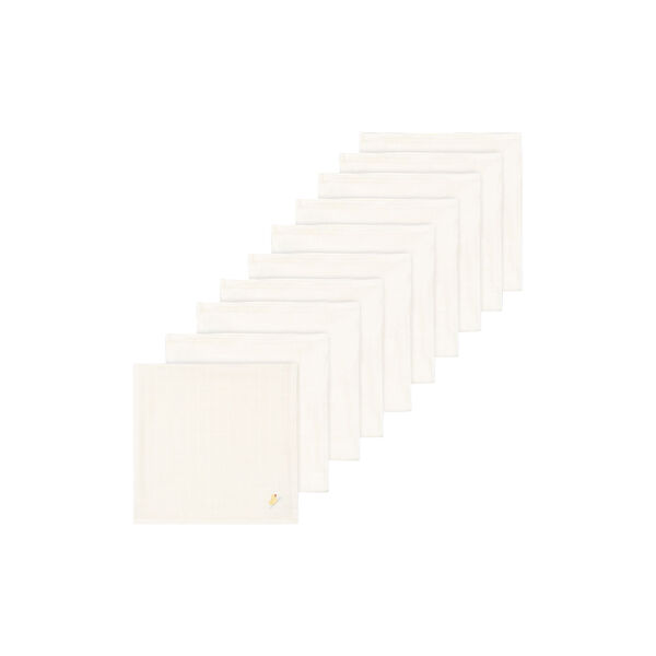 Nuvoli 10-pack Muslin Cloth, antique white, Konges Sløjd