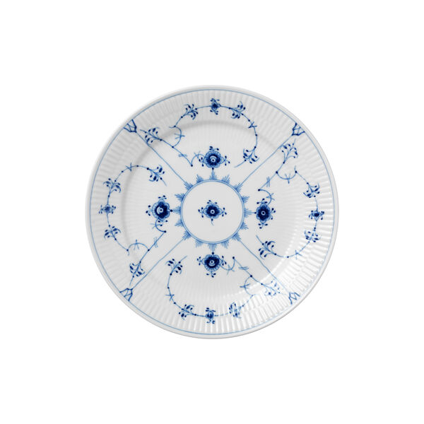 Musselmalet Gerippt Teller &Oslash; 25 cm, Royal Copenhagen