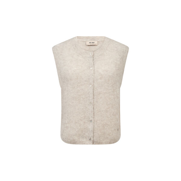 MMAlmine Thora Knit Vest, feather gray, MOS MOSH