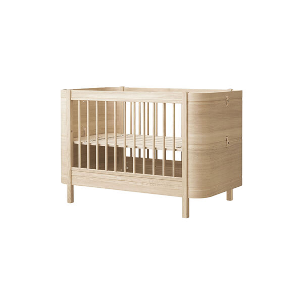 Wood Mini+ Cot Bed incl. Junior Kit 68x122/162 cm, oak, Oliver Furniture
