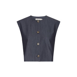 IHJUMI Waistcoat, dark blue, ICHI