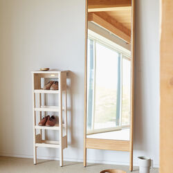 A Line Shoe Rack 35, white oiled oak, Form & Refine