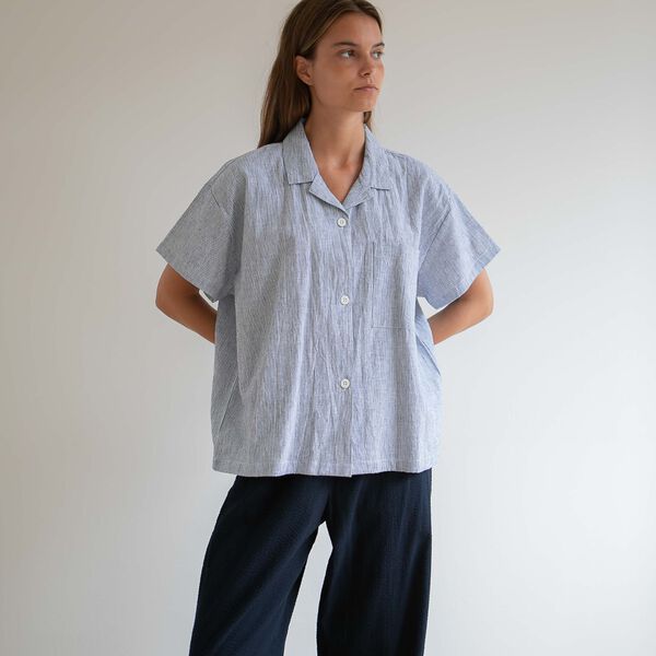 Victoria Shirt, classic stripe, Studio Feder