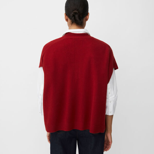 MaLucanne Cardigan, red dahlia, Masai