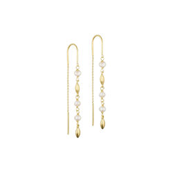 Cammi hook earrings, gold plated/pearls, Pure by Nat