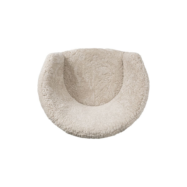 Ditzel Lounge-Stuhl, weiß/lackierte Walnuss, Fredericia Furniture