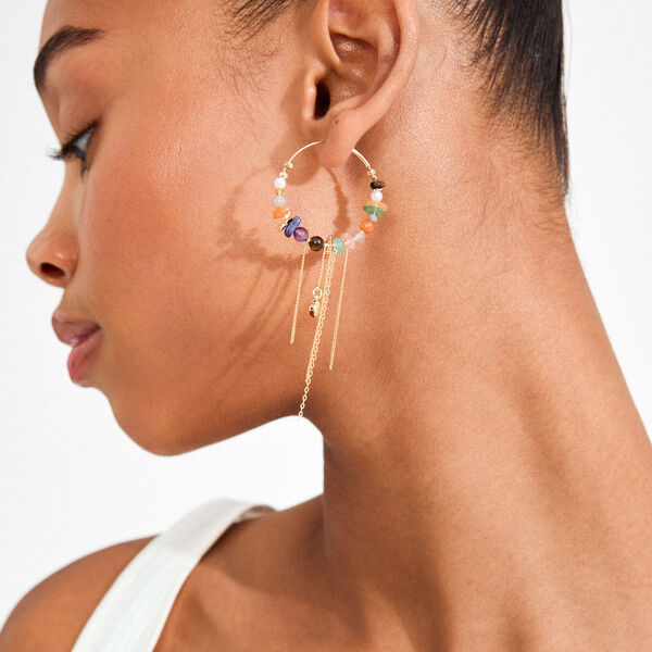 IRIS ohrringe, vergoldet/multi, Pilgrim