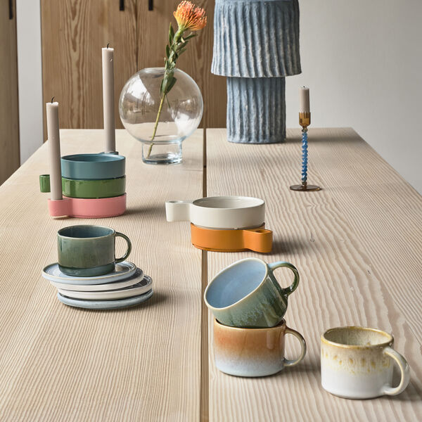 Styles Becher mit Henkel, 2 Stk., gr&uuml;n/blau, Villa Collection