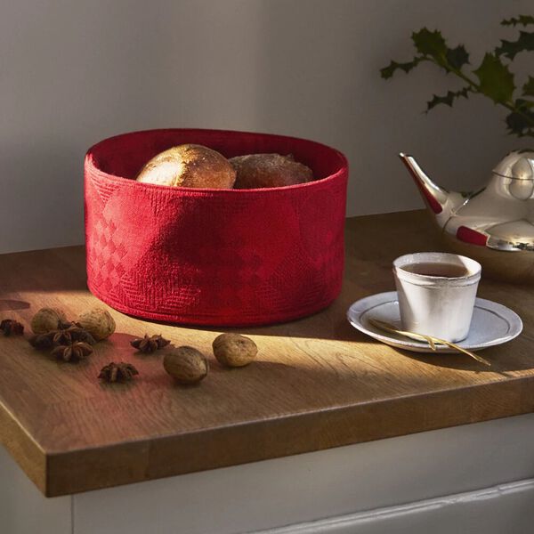 CHRISTMAS Breadbasket, deep red, Georg Jensen Damask