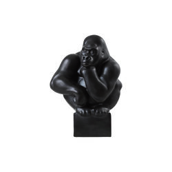 Gorillafigur, mit auf die Hand gest&uuml;tztem Kopf, Royal Copenhagen