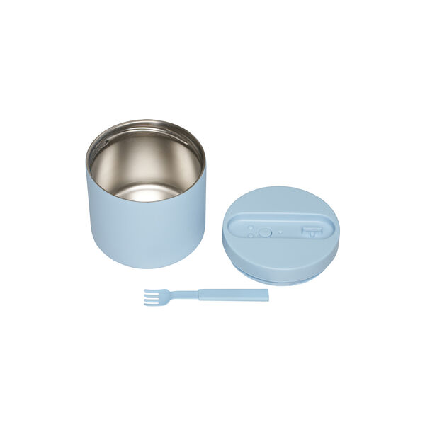 Travel Thermo lunch box, light blue, Design Letters