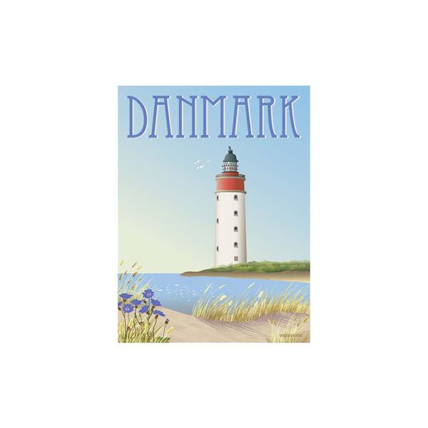 D&auml;nemark Hvidt Fyr Plakat, ViSSEVASSE