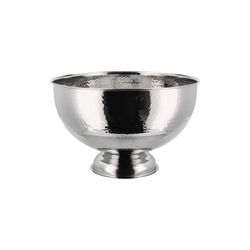 Champagnerbowle, gehämmertes blankes Stahl, Bastian