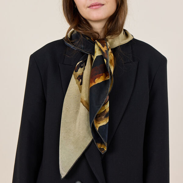 BRACKETS Scarf, black/sand, Bella Ballou