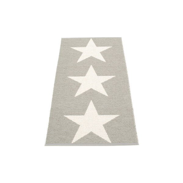 Viggo Plastic Rug, warm grey/vanilla, Pappelina