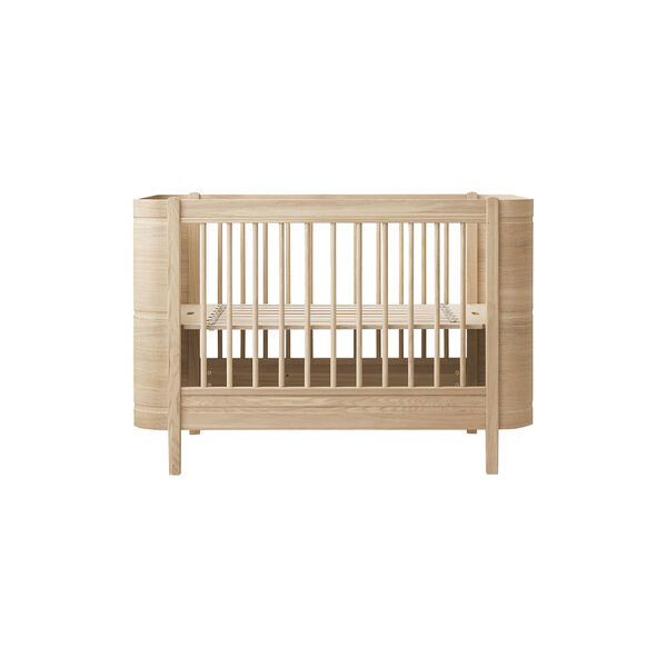 Wood Mini+ Cot Bed incl. Junior Kit 68x122/162 cm, oak, Oliver Furniture