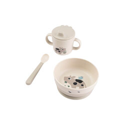 Tiny Farm Foodie erstes Essgeschirrset mit Saugnapf, sand, Done by Deer