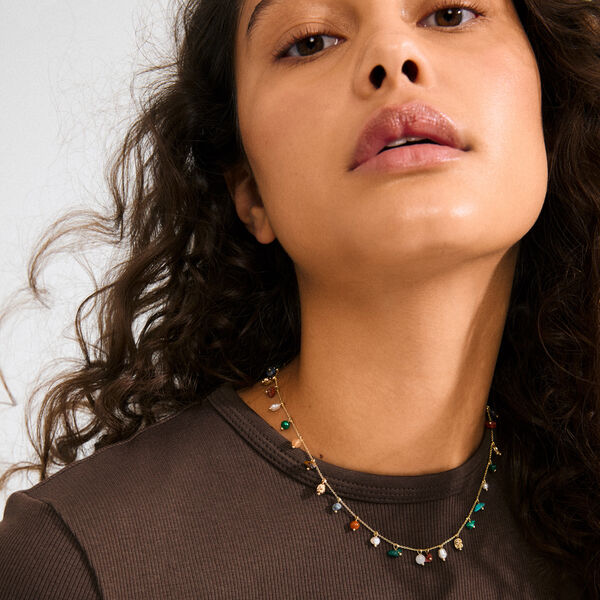 BETWEEN necklace, gold plated, Pilgrim