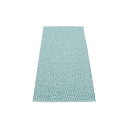 Svea Plastic Rug, azurblue metallic/pale turquoise, Pappelina