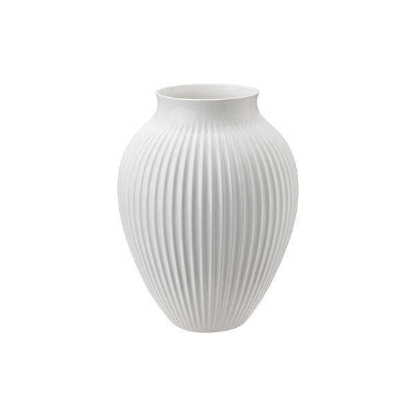 Knabstrup Vase Ripple, weiß, Knabstrup Keramik