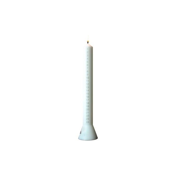 Calender Candle Hyggelyset, white/silver, Alterlyset
