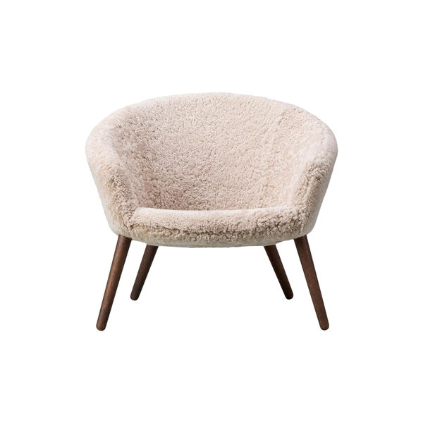 Ditzel Lounge-Stuhl, weiß/geräucherte Eiche, Fredericia Furniture