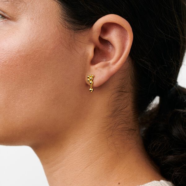 Pebble Earrings, gold plated, Pernille Corydon Jewellery