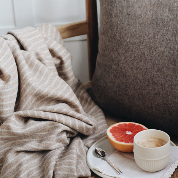 Stripes Throw, camel Stripes Throw, camel, ELVANG