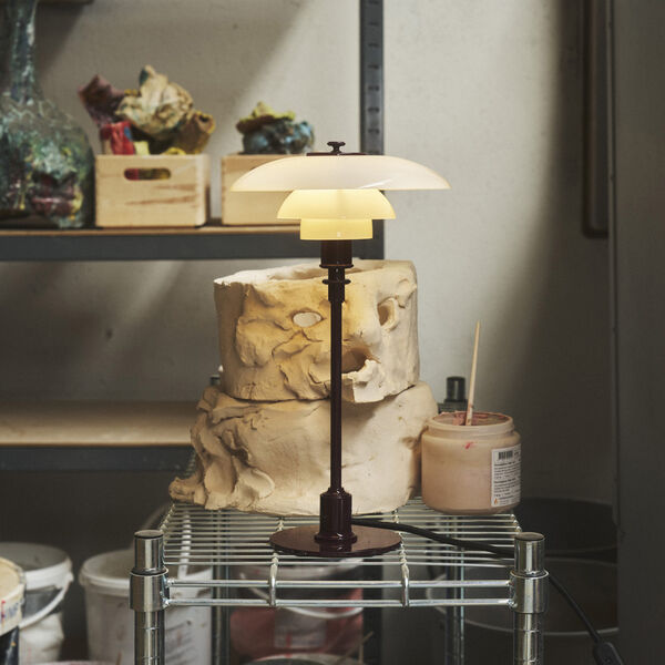 PH 2/1 Table Lamp, glossy burgundy, Louis Poulsen
