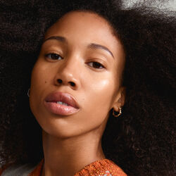 HERMIONE Crystal Hoops, gold plated, Pilgrim