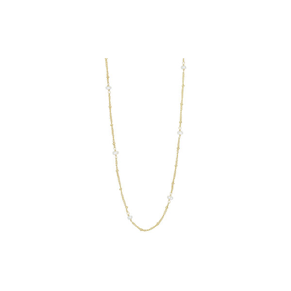 Necklace With Pearls, gold-plated/white pearls, Pure by Nat