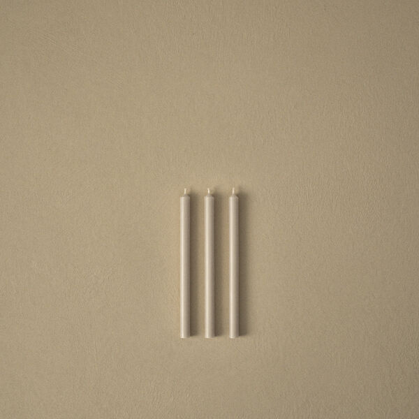 STOFF Nagel Kerzen 12 St&uuml;ck, Leinengrau, STOFF Nagel