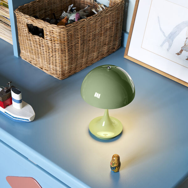 Panthella 160 Portable Table Lamp, green, Louis Poulsen