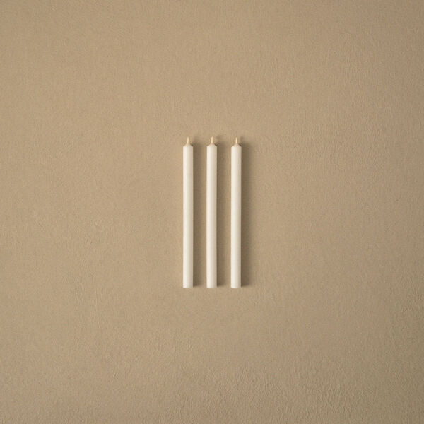 Spitzkerzen, wei&szlig;, STOFF Nagel