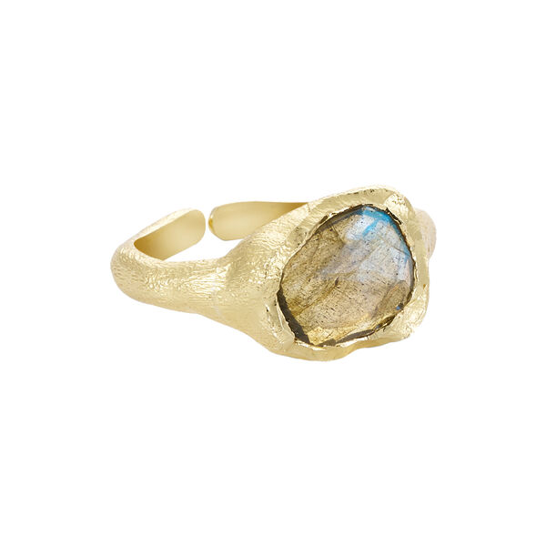 Joanne ring w. gemstone, gold plated/rose quartz, Pure by Nat