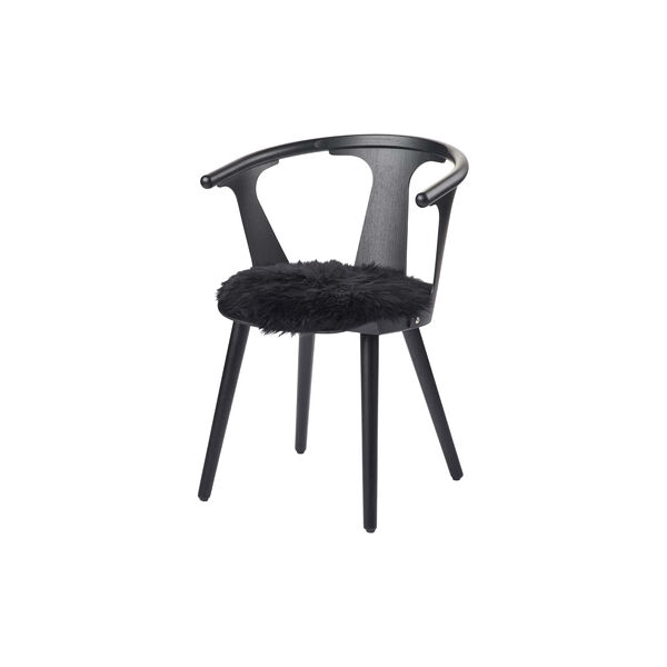 Neuseel&auml;ndisches langhaariges Lammfell-Sitzkissen, black, NATURES Collection