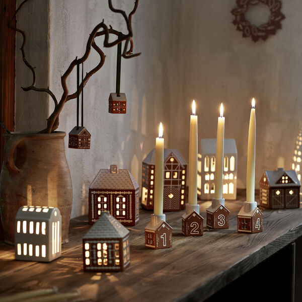 Gingerbread Advent candle holders, K&auml;hler