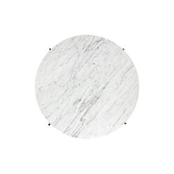 TS Couchtisch &Oslash;80, wei&szlig;er Carrara-Marmor/Stahl, GUBI