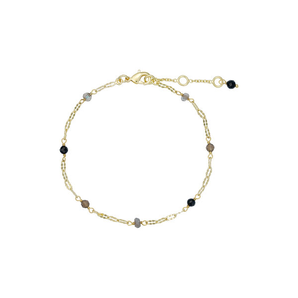 Lina bracelet, gold plated/black combo, Pure by Nat