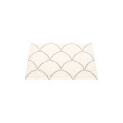 Kotte Plastic Rug, linen/vanilla, Pappelina