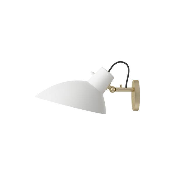 VV Cinquanta Wall Lamp with Switch, white/brass VV Cinquanta Wall Lamp with Switch, white/brass, Astep