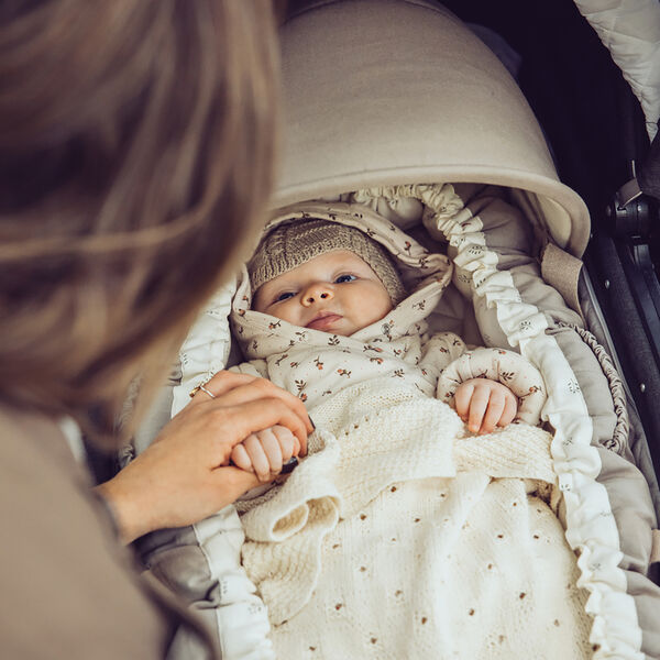 Hood for 3-in-1 Baby Nest, jetty beige, Sebra