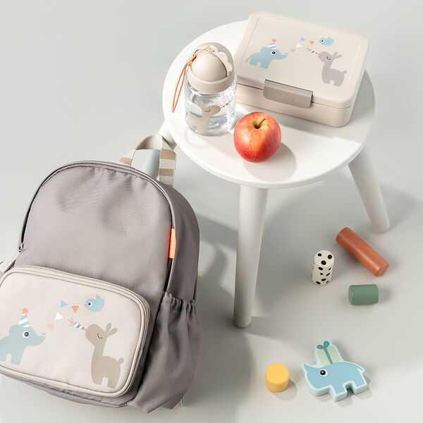 Feier Trinkflasche m/Trinkhalm, sandfarben, Done by Deer