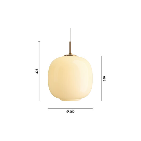 VL45 Radiohus Pendant, pale yellow, Louis Poulsen
